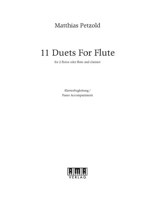 11 Duets for Flute - Klavierbegleitung - noty pro příčnou flétnu a klavír