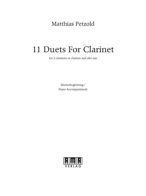 11 Duets for Clarinet - Klavierbegleitung - klarinet a klavír