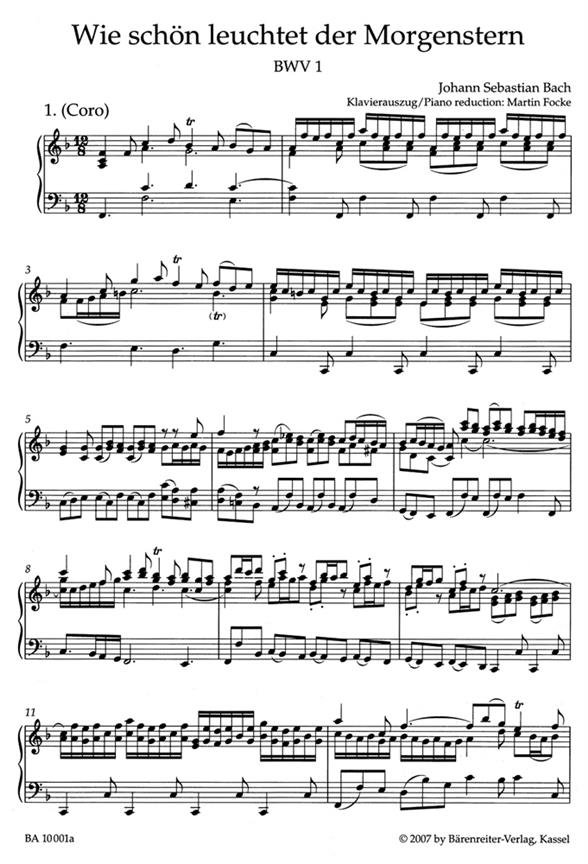 Cantata No. 1 - BWV 1 - Cantata for the Feast of Annunciation Day - úprava pro klavír