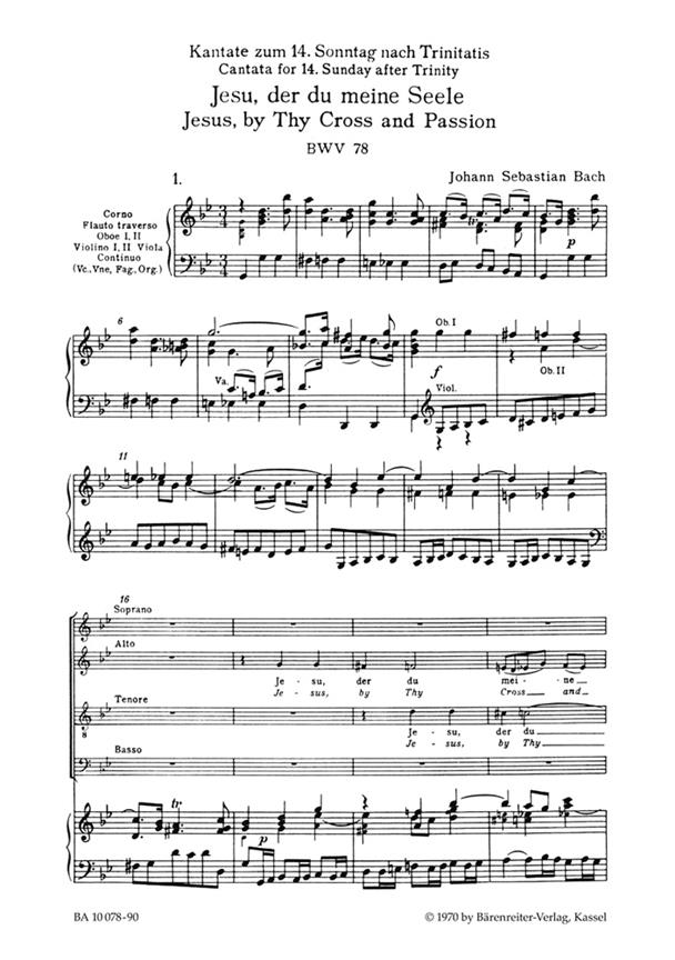 Kantate 078 Jesu Der Du Meine Seele - úprava pro klavír