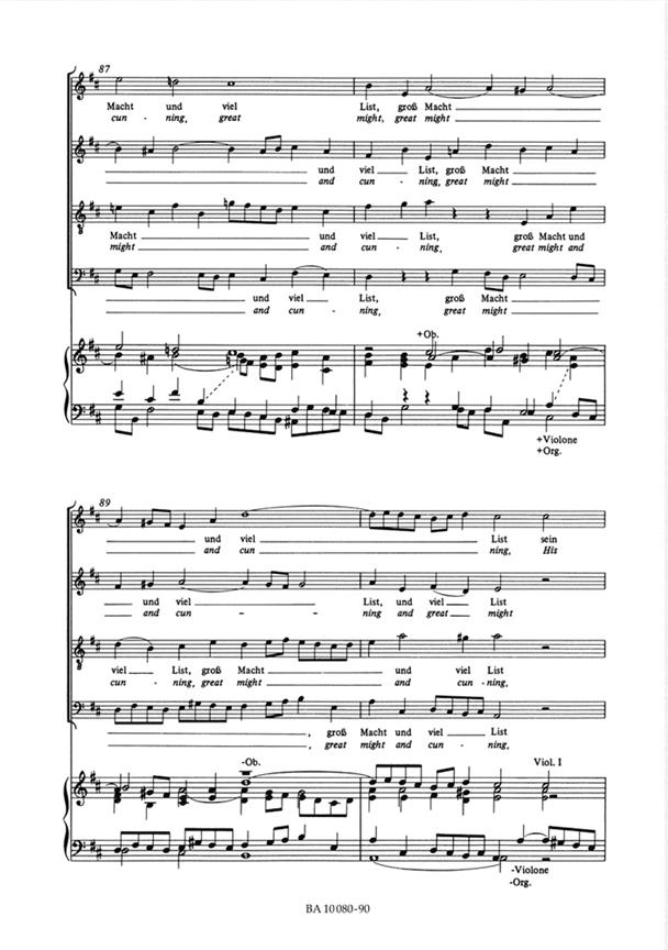 Cantata BWV 80 Ein feste Burg ist unser Gott - zpěv a klavír