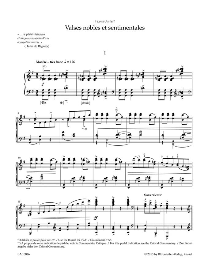 Valses nobles et sentimentales - pro klavír
