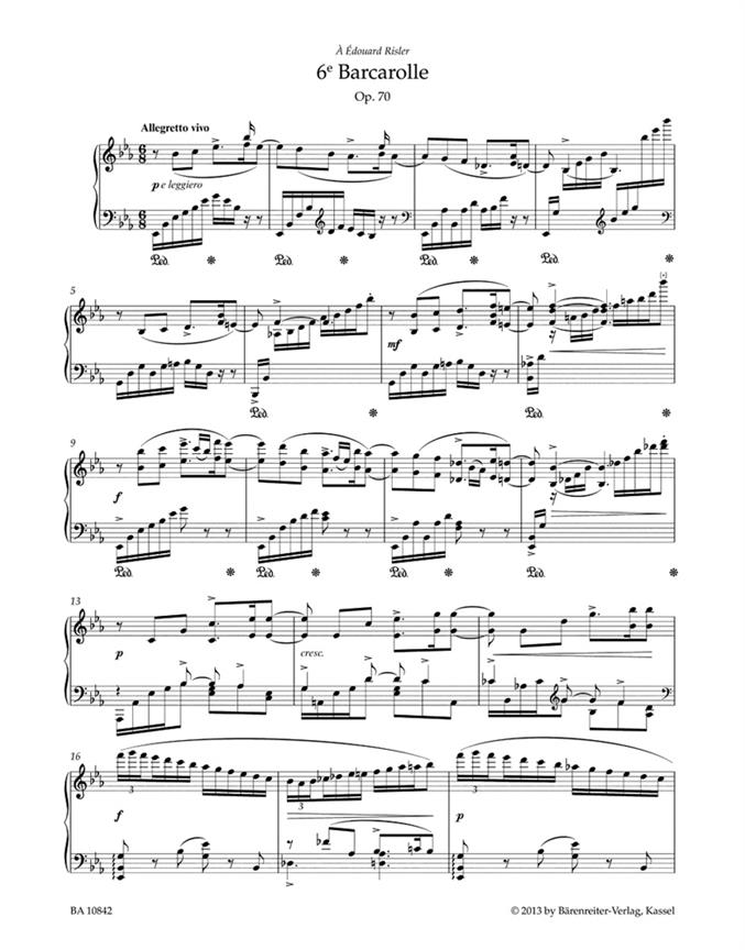 Barcarolles - Piano Solo - pro klavír