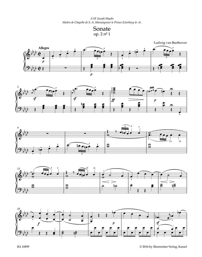 3 Piano Sonatas Op.2 - F minor, A major, C major - pro klavír