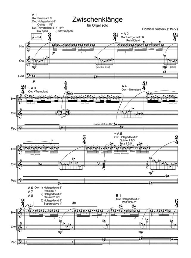Zwischenklänge For Organ Solo - noty pro varhany
