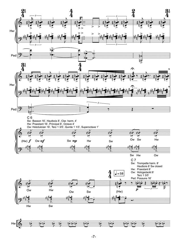 Zwischenklänge For Organ Solo - noty pro varhany