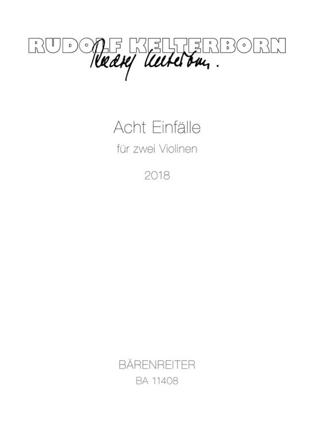 Acht Einfälle Für Zwei Violinen - houslové duety