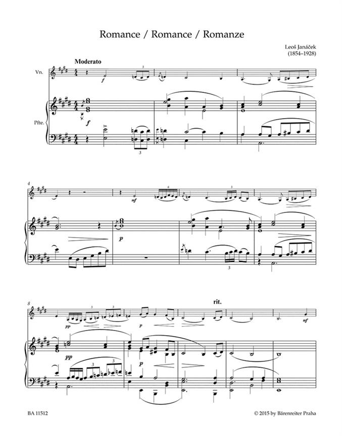 Works for Violin and Piano noty pro housle a klavír