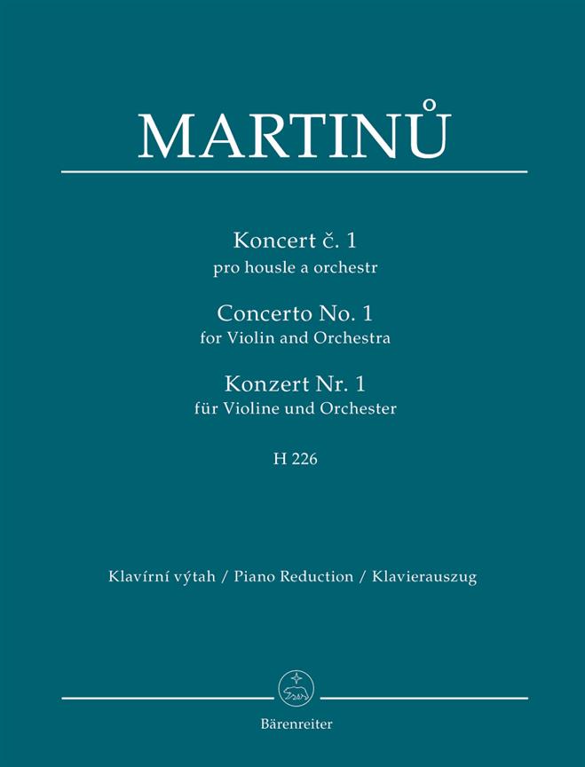 Concerto for Violin and Orchestra no. 1 H 226 - housle a klavír