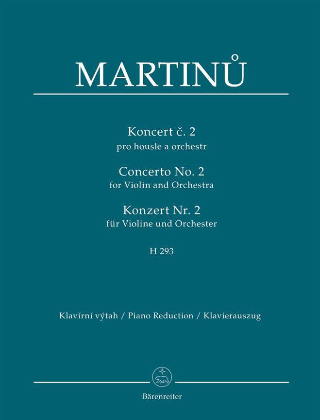 Concerto for Violin and Orchestra no. 2 H 293 - housle a klavír