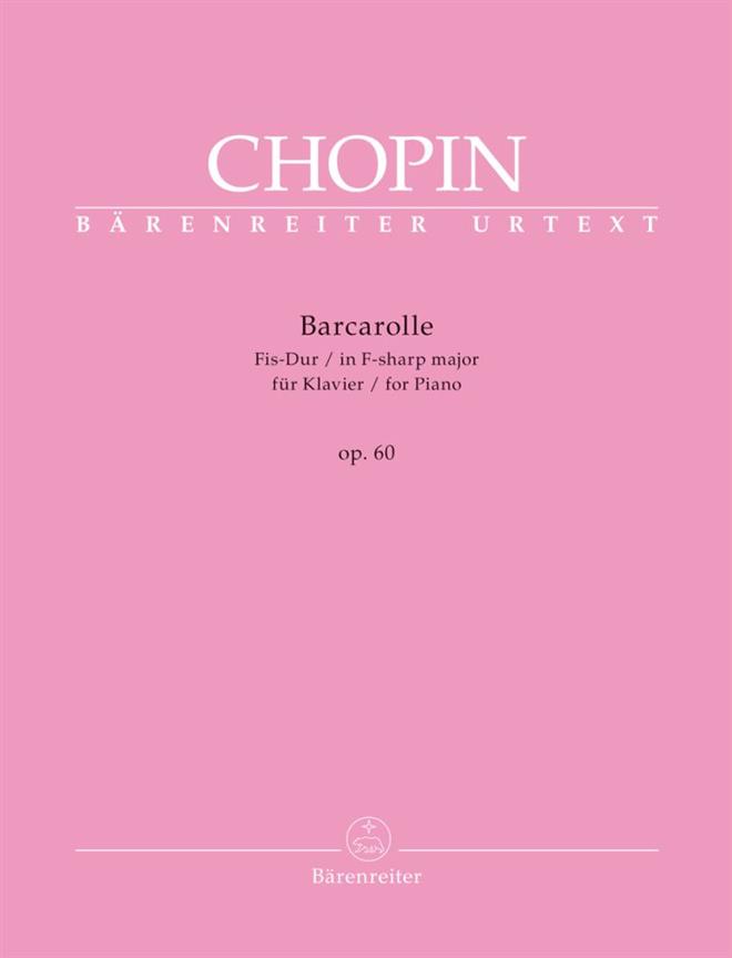 Barcarolle Für Klavier Fis-dur Op. 60 - pro klavír