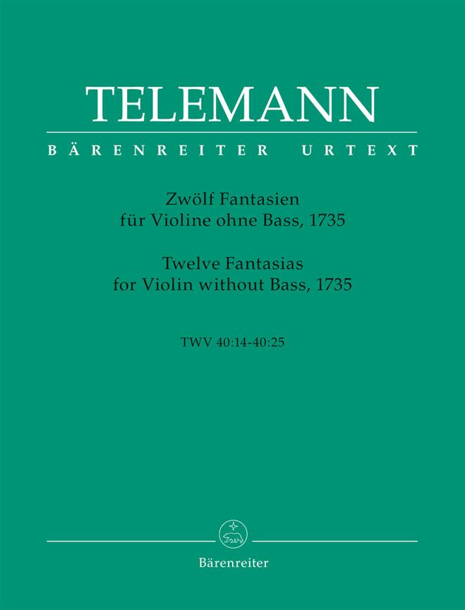 Twelve Fantasias For Violin - TWV 40:14 - 40:25 - pro housle