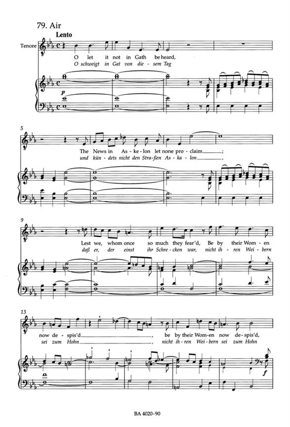 Saul HWV 53 - arie a klavír