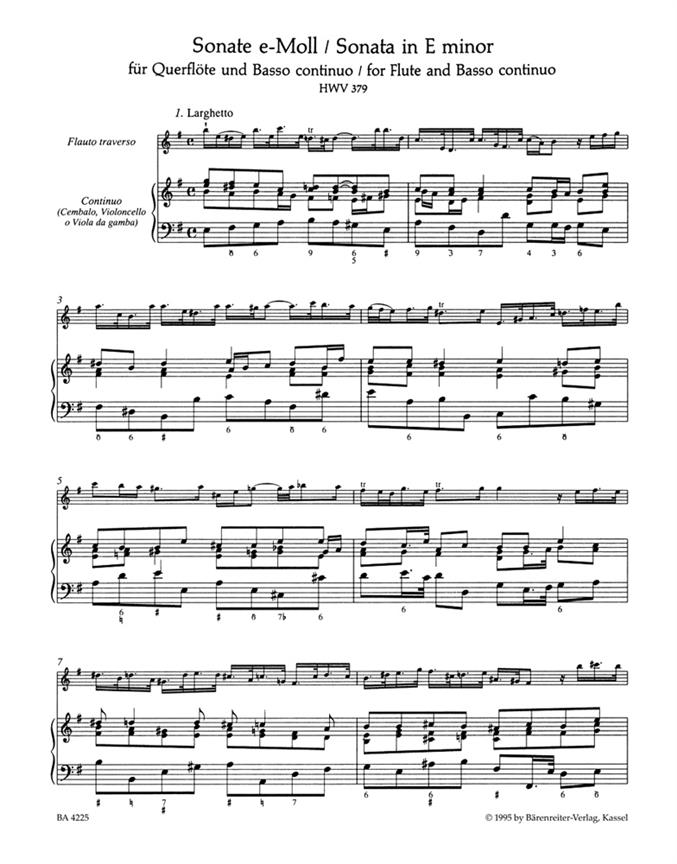 Eleven Sonatas For Flute And Basso Continuo - příčná flétna a klavír