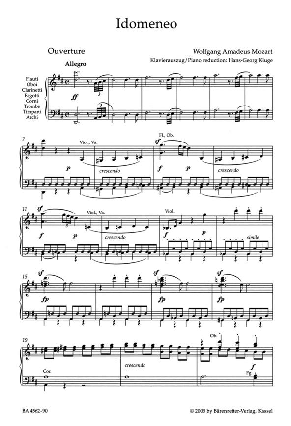 Idomeneo K.366 - Dramma per musica in three acts - opera