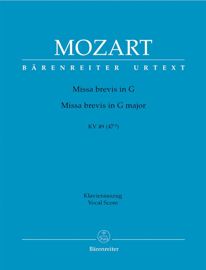 Missa Brevis In G Major K.49 - arie a klavír