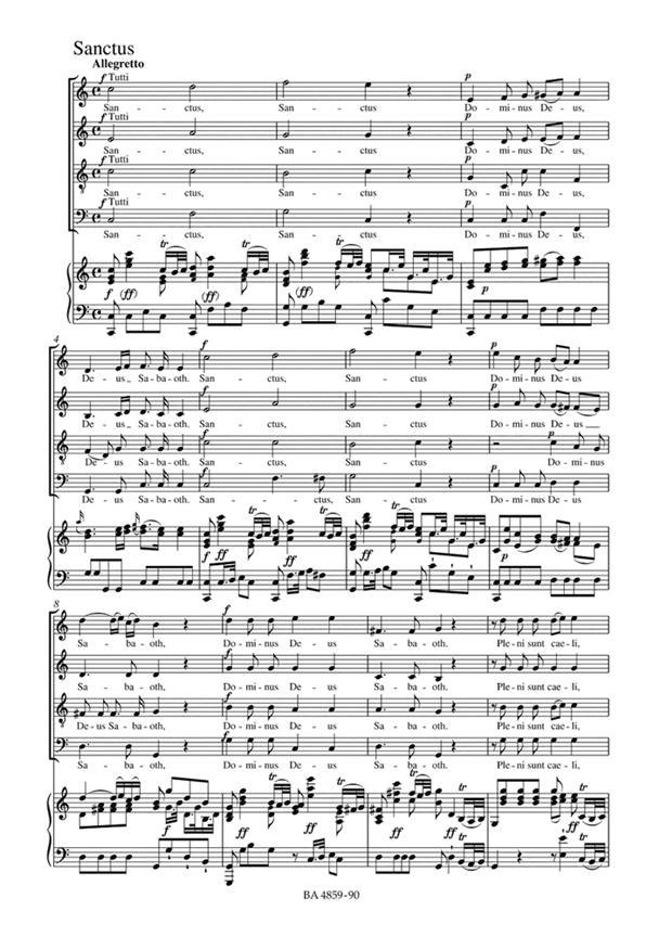 Missa in C major K.257 - arie a klavír