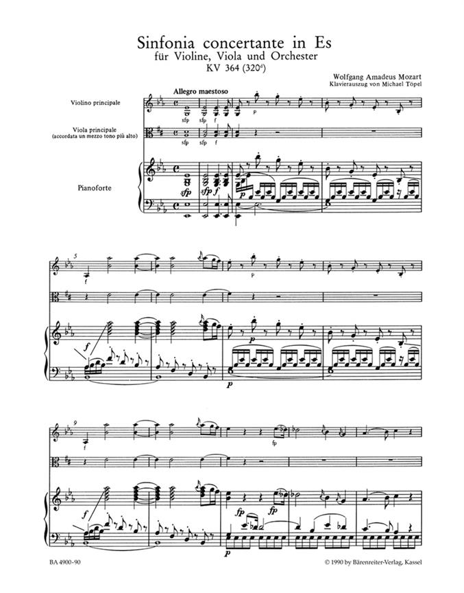Sinfonia concertante in E-flat major K.364 - pro housle