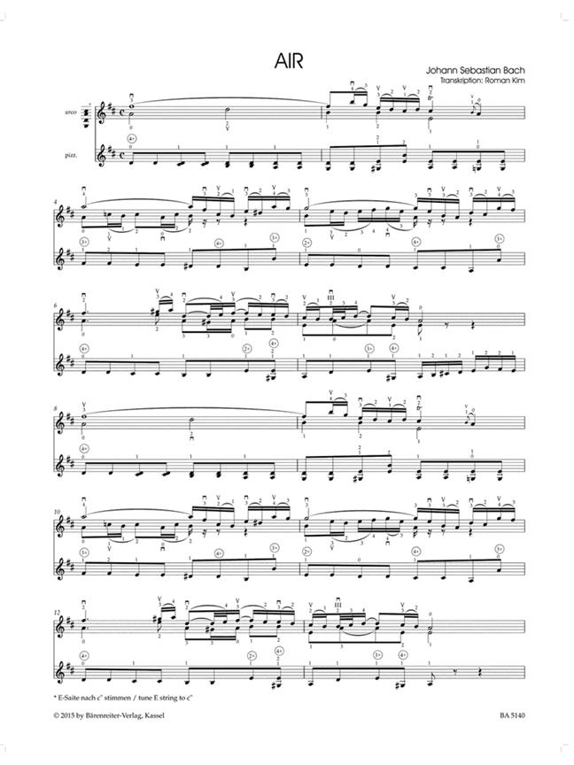 Air From The Orchestral Suite - Arranged for violin solo by Roman Kim - pro housle