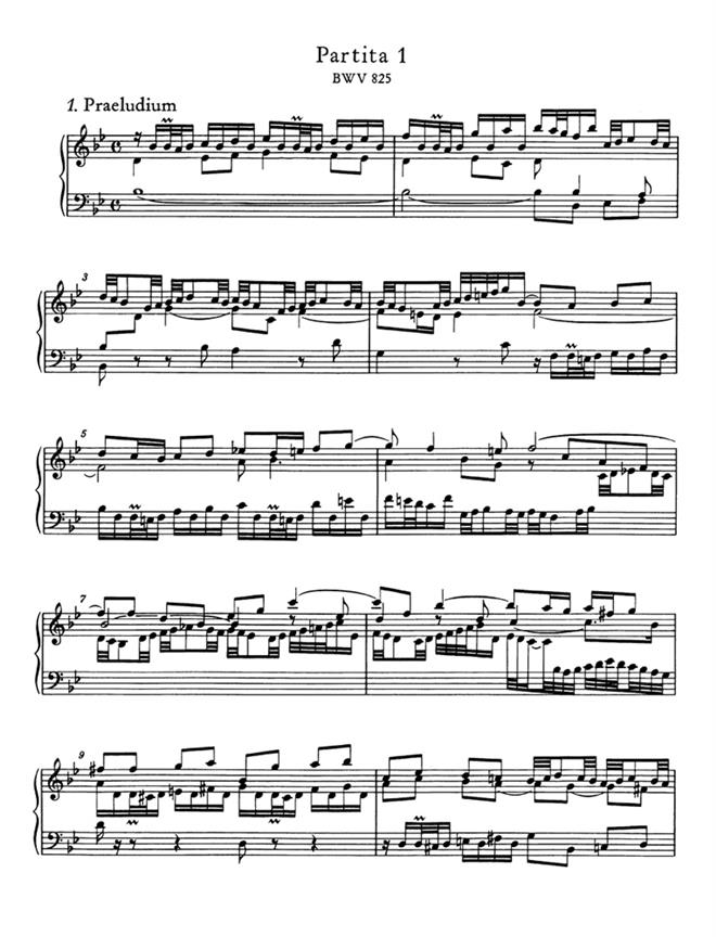 Six Partitas Urtext Bwv 825-830 - pro klavír