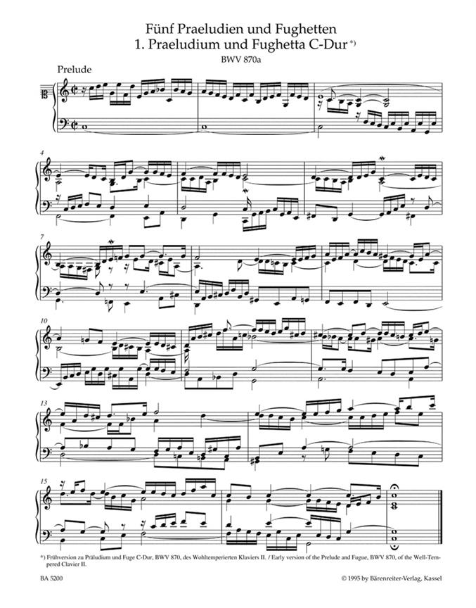 Preludes and Fughettas - composed in conjunction with the Well-Tempered Clavier II - pro klavír