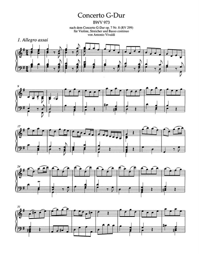 Keyboard Arrangements of Works by Other Composers - Six Concertos after Vivaldi and Others - pro klavír
