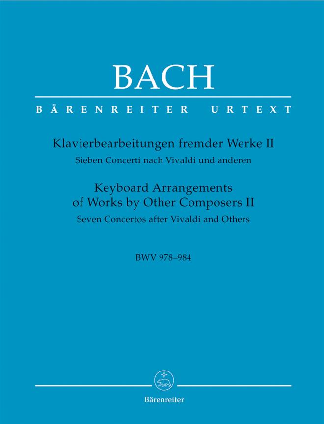 7 Concerten BWV978-984 - Seven concertos based on works by Vivaldi and others - pro klavír