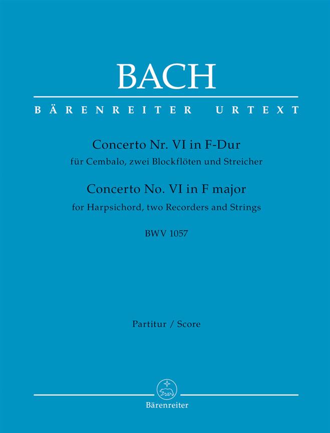 Concerto For Harpsichord No.6 In F Major - Nr. VI F major BWV 1057