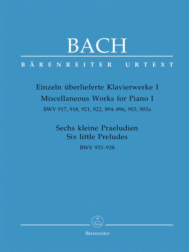 Klavierwerke 1 BWV917 918 921 - pro klavír