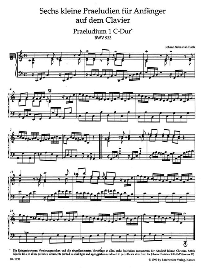 Klavierwerke 1 BWV917 918 921 - pro klavír