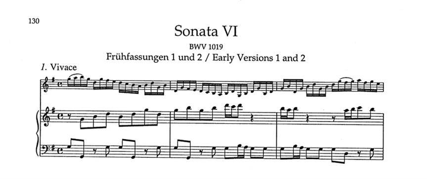 Six Sonatas BWV 1014-1019 - housle a klavír