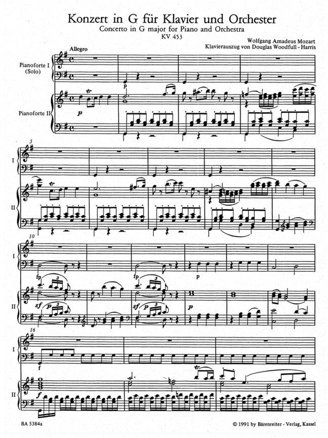 Piano Concerto No.17 In G K.453 - pro dva klavíry