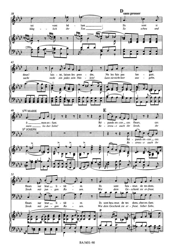 Enfance De Christ Op 25 (Testo Francese Tedesco) - French/German - klasický zpěv a klavír
