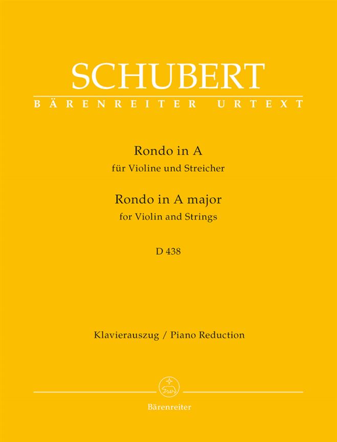 Rondo For Violin And Strings In A D.438 - housle a klavír