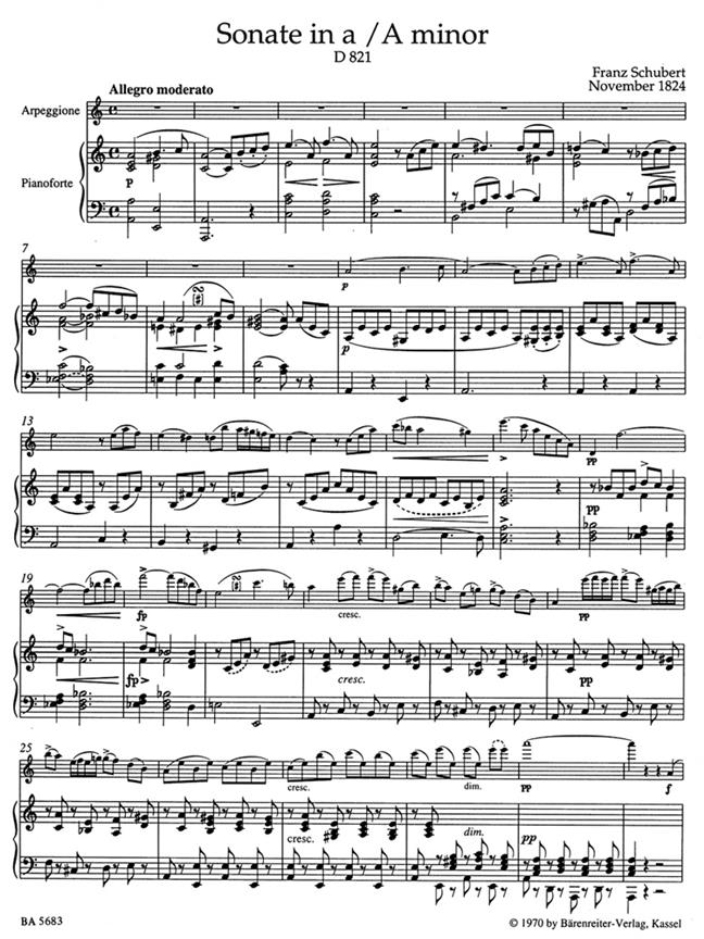 Arpeggione Sonata Viola & Piano - for Viola and Piano - viola a klavír
