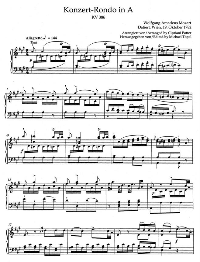Rondo In A Major For Piano - pro klavír
