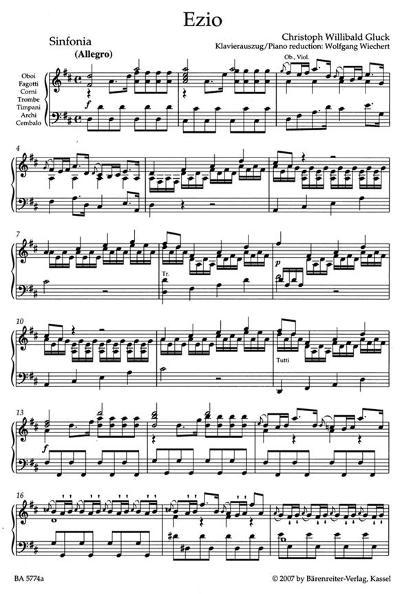 Ezio (Vienna Version 1763-64) - klasický zpěv a klavír