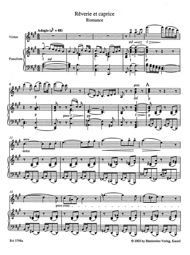 Reverie et caprice - Romance pour le violon - housle a klavír