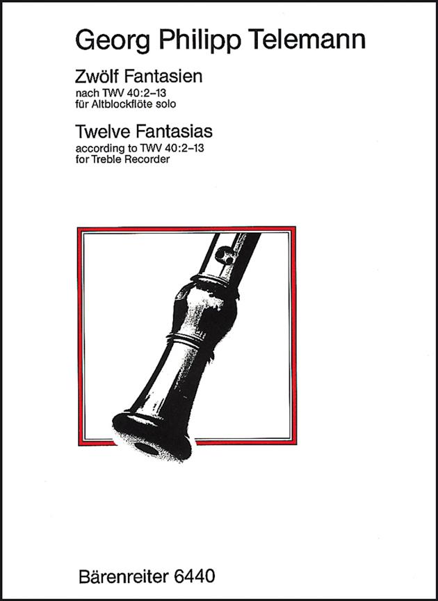 12 Fantasias For Treble Recorder Solo - na zobcovou flétnu