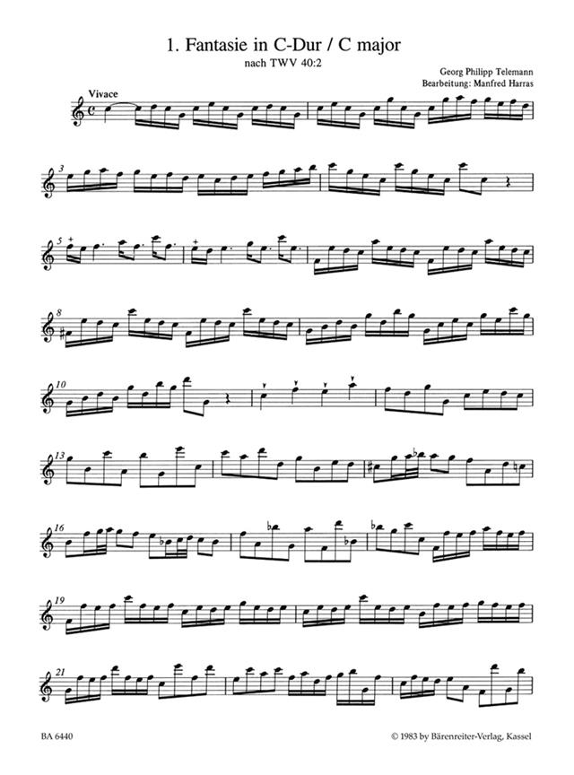 12 Fantasias For Treble Recorder Solo - na zobcovou flétnu