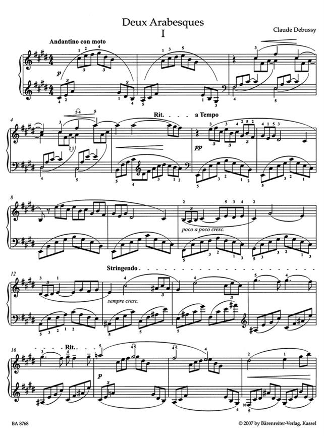 Deux Arabesques Pour Le Piano - skladby pro klavír