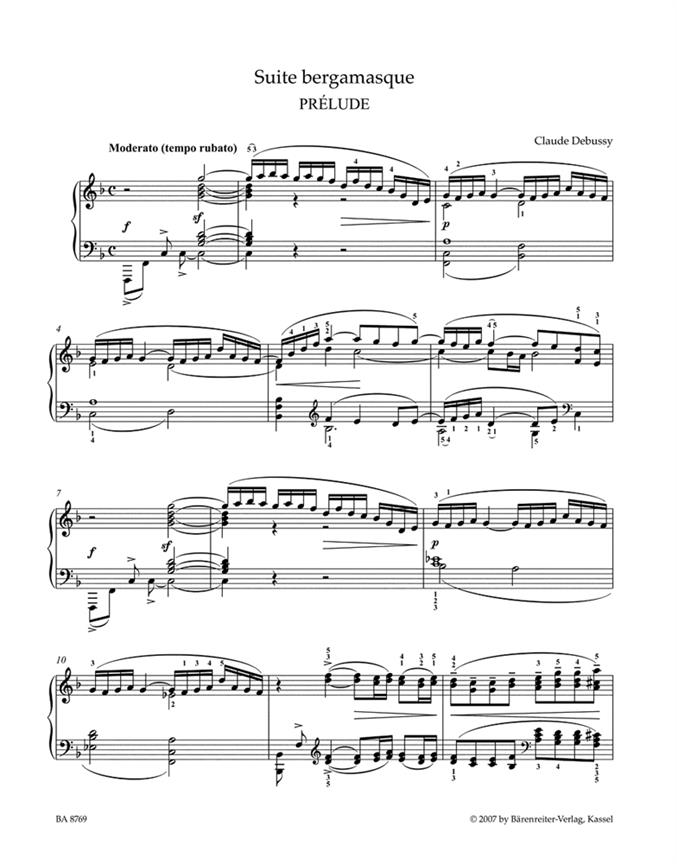 Suite bergamasque - pro klavír