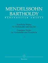Cello Works Complete Volume 1 - For Violoncello and Pianoforte - violoncello a klavír