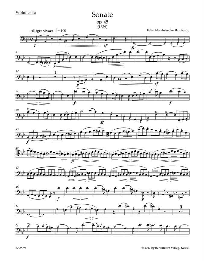 Cello Works Complete Volume 1 - For Violoncello and Pianoforte - violoncello a klavír