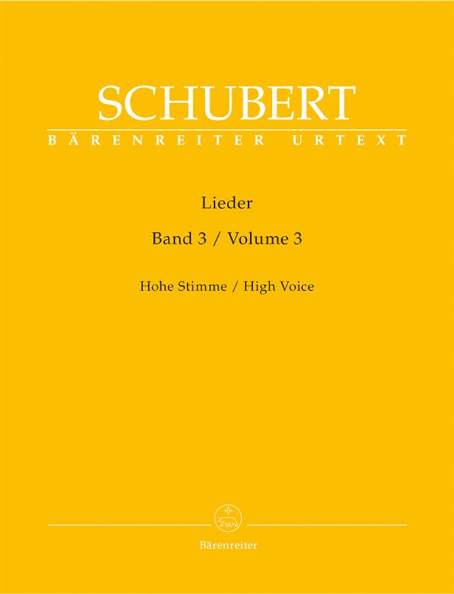 Lieder Band 3 - Hohe Stimme / High Voice - zpěv a klavír