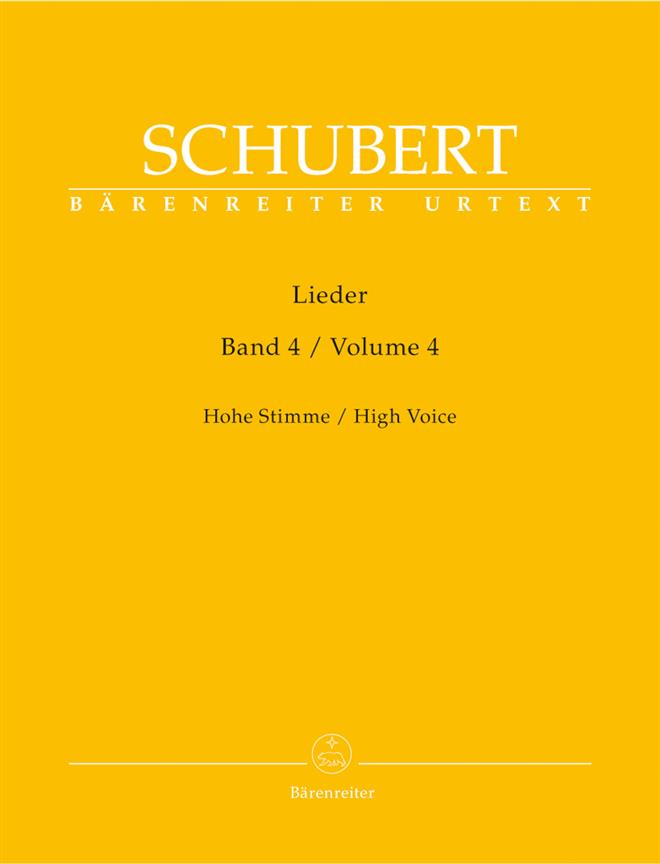 Lieder Band 4 - Hohe Stimme / High Voice - zpěv a klavír