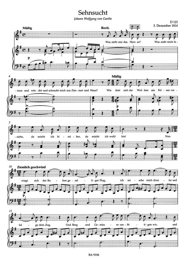 Lieder, Volume 6 - Hohe Stimme / High Voice - zpěv a klavír