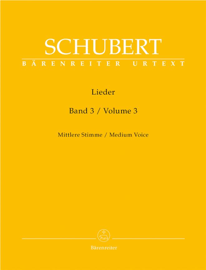Lieder Band 3 - Mittlere Stimme / Medium Voice - zpěv a klavír