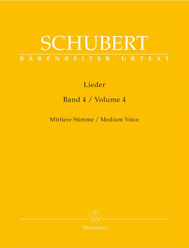 Lieder Band 4 - Mittlere Stimme / Medium Voice - zpěv a klavír