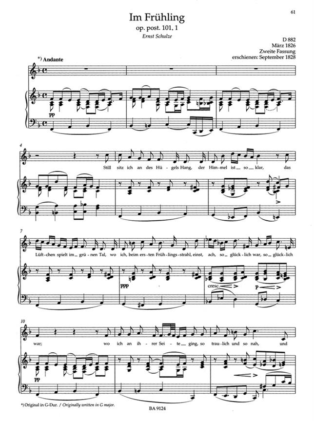 Lieder Band 4 - Mittlere Stimme / Medium Voice - zpěv a klavír